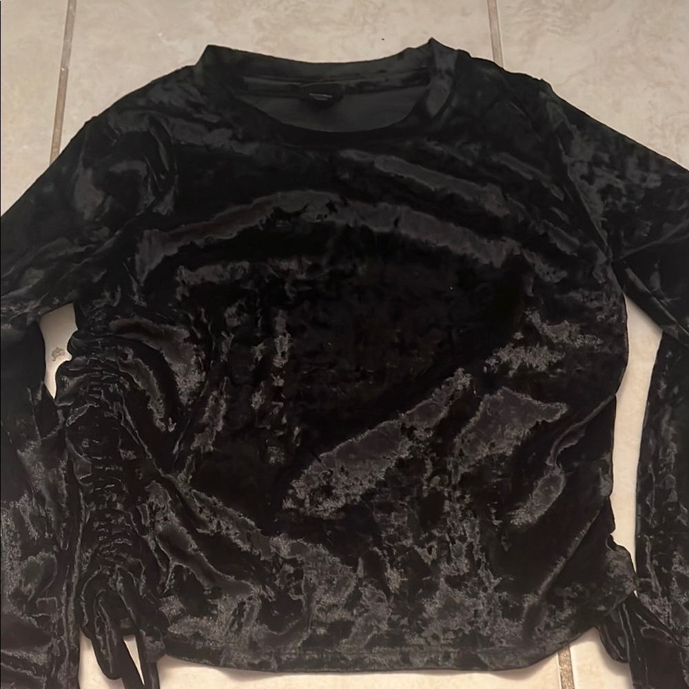 Elegant Black Velvet kids Top